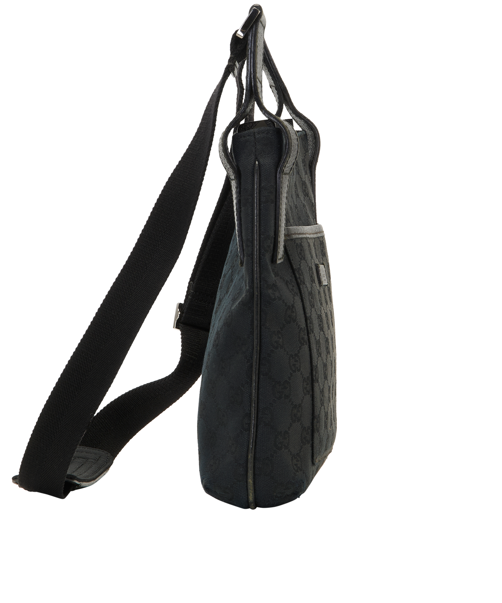 GG Messenger, &pound;310, Handbags, Black, Canvas, Side view